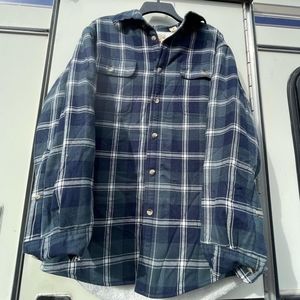 Cozy blue and green plaid Red Head button up Flannel M